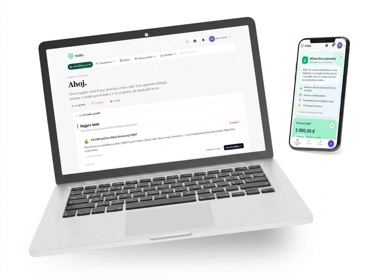 NidBo — aplikácia na notebooku a v mobile