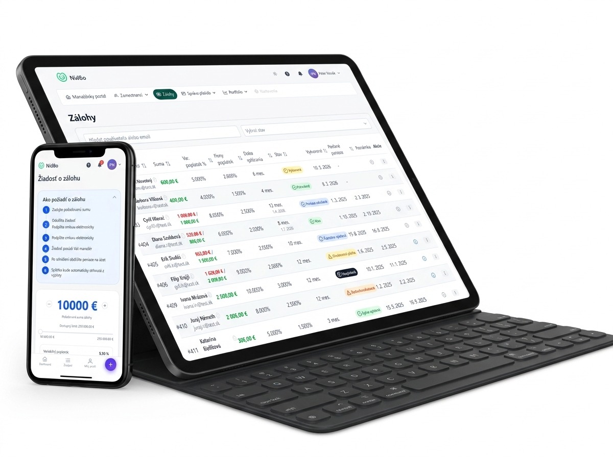 NidBo — prehľad pre zamestnávateľa na tablete a v mobile